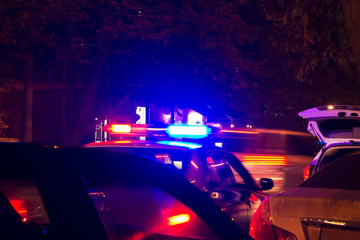 a police car of night city