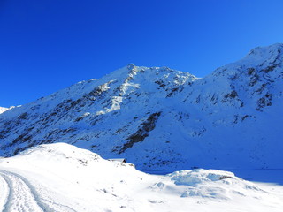 Winter mountain road