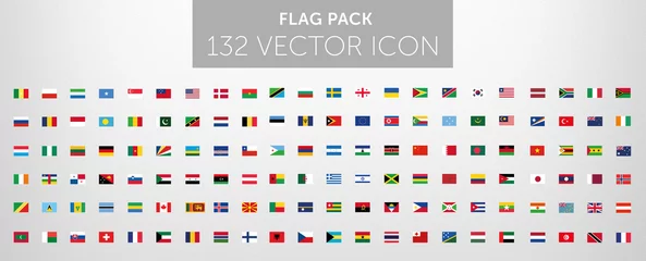 Fotobehang WORLD FLAG vector collection  © misslandi