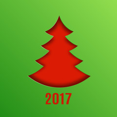 Creative Christmas tree. Vector Illustration
