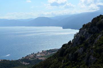 Panoramic view of the beach and the crystal sea of Sardinia