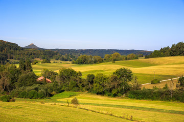 Fototapeta na wymiar Landschaft vor Burg Hohenzollern