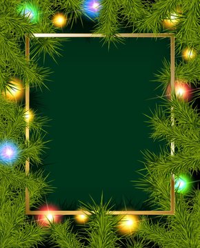 Frame of detailed Christmas tree