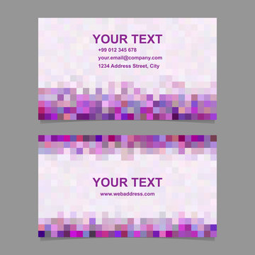 Colorful Digital Mosaic Business Card Template