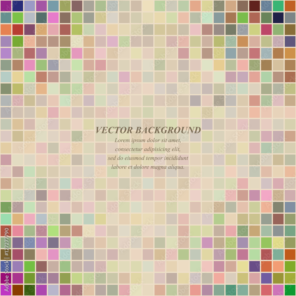 Poster Multicolored abstract square pattern background