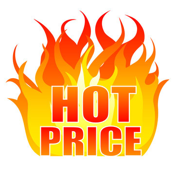 Hot price sticker, logo, label, sign

