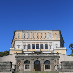 Obraz premium CAPRAROLA, ITALY - OCTOBER 16, 2016: A visit at Villa Farnese (in italian Palazzo Farnese), a massive Renaissance and Mannerist