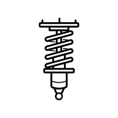 vector shock absorber automobile part icon symbol