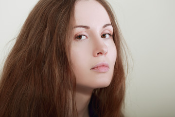 sad woman face