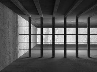 Dark concrete abstract architecture modern background