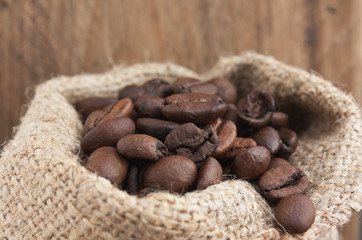 coffee beans in a bag
