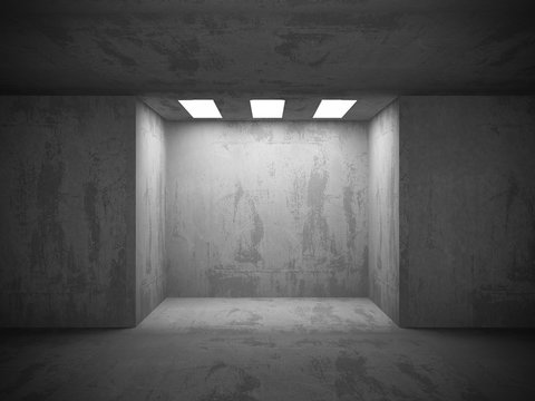 Dark concrete empty room interior background