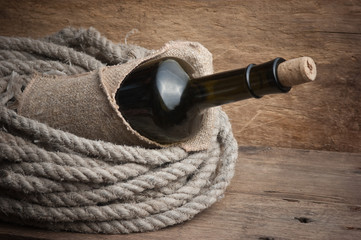 Old  bottle of wine