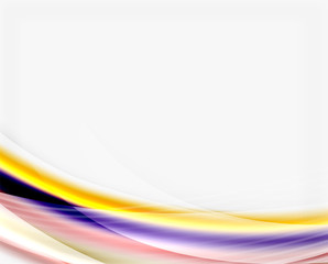 Glossy wave on white space