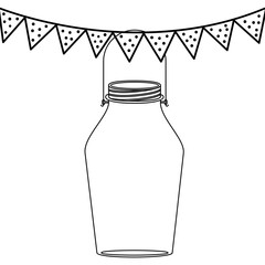Mason jar icon. Retro vintage and decoration  theme. Isolated design. Vector illustration