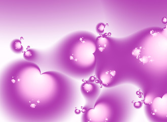 Pink fractal with many smaller hearts in various sizes and positions. Suitable for many creative Valentine or wedding designs or as a background for desktop, books, cards, presentations or websites.