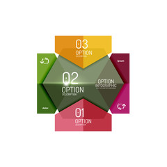 Paper infographic layout design templates