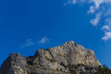 Mountain background of blue sky
