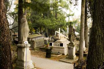 Jesus Christ from the Cross. The main cemetery in Przemysl, Poland. The main municipal cemetery - founded approx. 1855 years. 2014