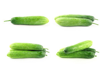 fresh cucumbers vegetable isolated on white background