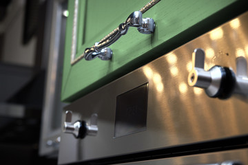 the door of the oven