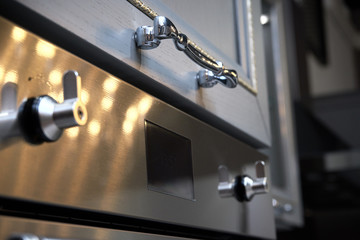 the door of the oven