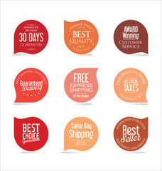 Set of modern sale stickers