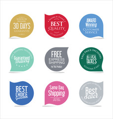 Set of modern sale stickers