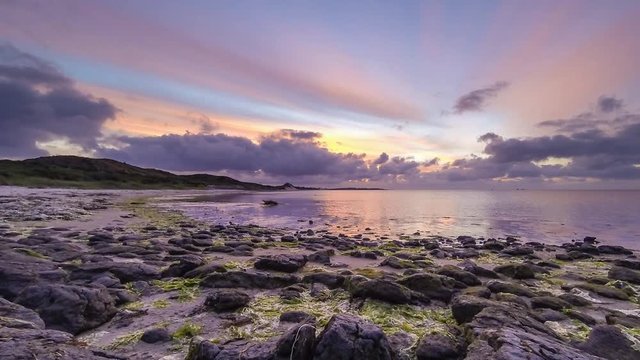 Zeitraffervideo Sonnenaufgang auf Sylt am Watt beim Klappholttal II