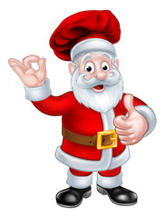 Santa Chef Christmas Cartoon Character