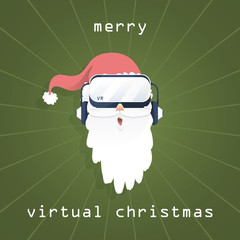 MERRY VIRTUAL CHRISTMAS.
Santa Claus enjoying virtual reality