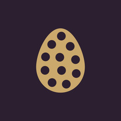 The egg icon. Easter, egg symbol. UI. Web. Logo. Sign. Flat design. App. Stock