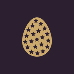 The Easter icon. Easter, egg symbol. UI. Web. Logo. Sign. Flat design. App. Stock