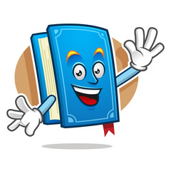 Say hello Book mascot, Book character, Book cartoon
