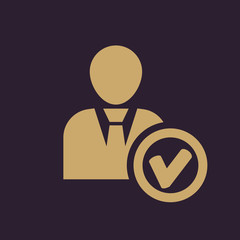 The add user icon. Add friend and avatar symbol. UI. Web. Logo. Sign. Flat design. App.