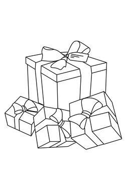 Christmas Present Coloring Picture