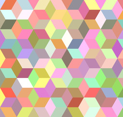 Colorful 3d cube mosaic background design