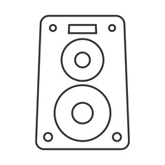 Music speaker thin line icon