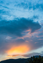 Obraz na płótnie Canvas image of sunset sky for background.