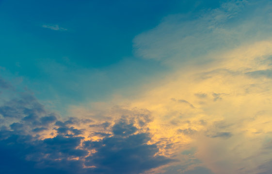 image of sunset sky for background.