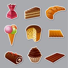 cakes and sweets stickers