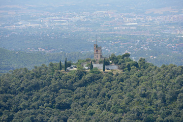 Fototapeta na wymiar Puig Hill between Barcelona and Sant Cugat del Valles, Catalonia