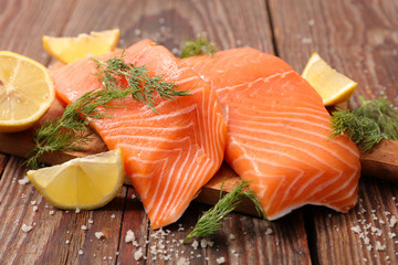 raw salmon fillet