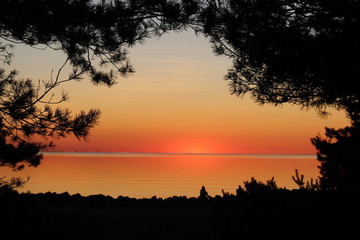 Sonnenuntergang Insel Ruden