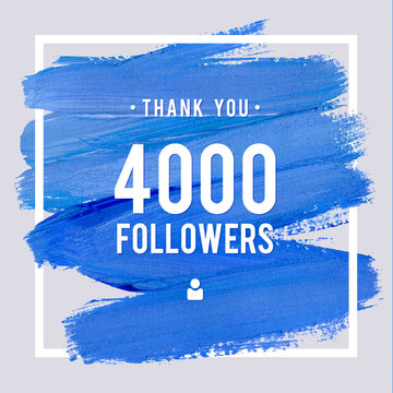 Vector thanks design template for network friends and followers. Thank you 4 K followers card. Image for Social Networks. Web user celebrates large number of subscribers or followers