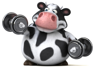 Fun cow - 3D Illustration