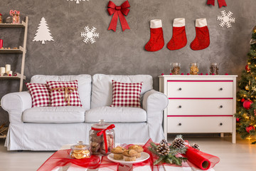 Christmas decor of lounge