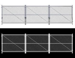 Metal Wire Fence - Isolated A wire fence isolated on white. 3d R