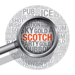 Scotch word cloud concept vector illustration