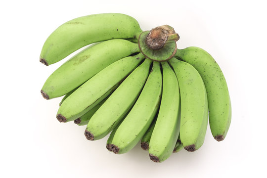 Green unripe banana